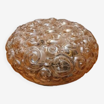 Plafonnier Helena Tynell verre fumé - modèle escargot 60/70