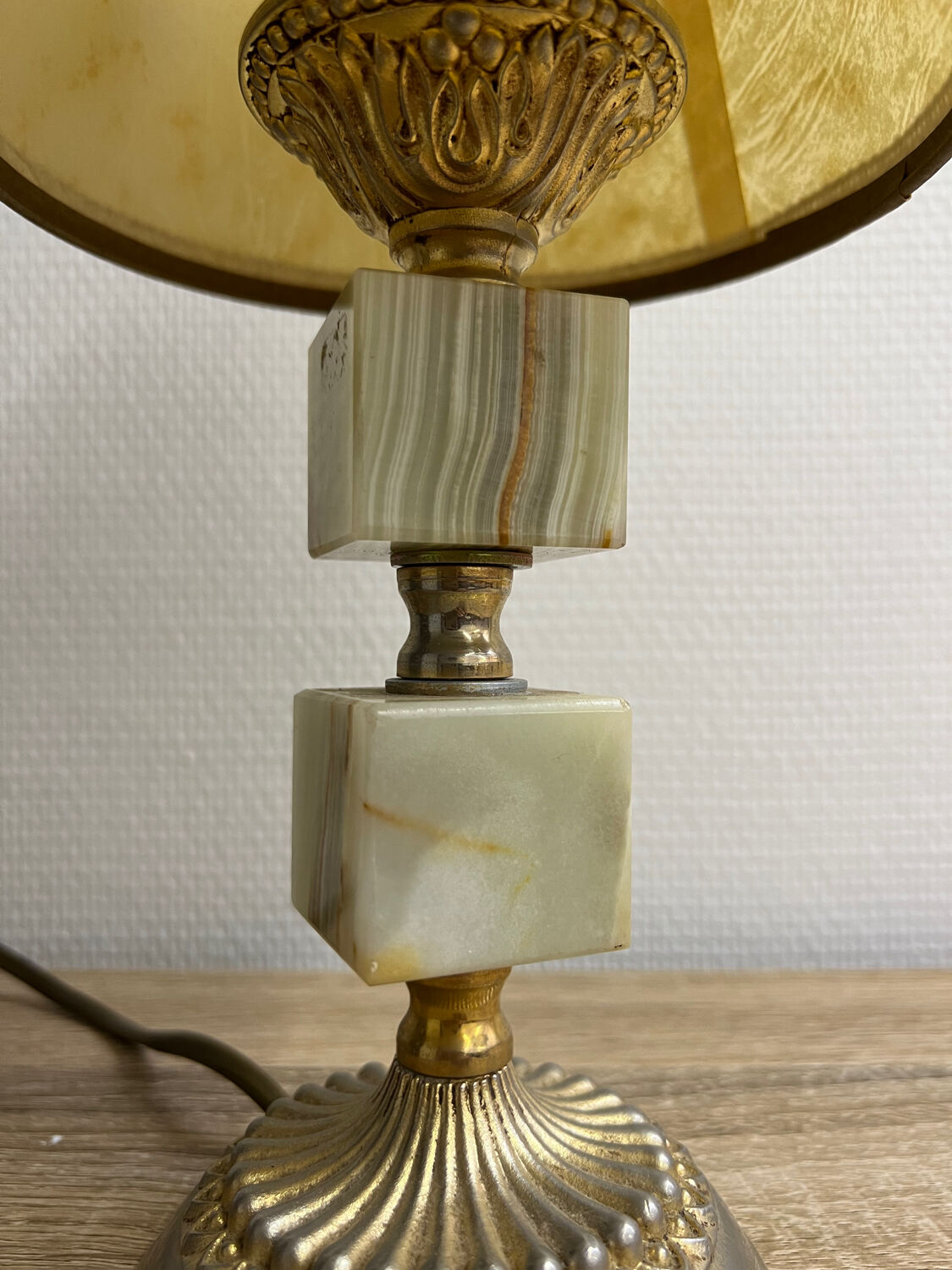 Table lamp - Alabaster cube foot