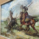 Tableau huile scène camarguaise 20ème