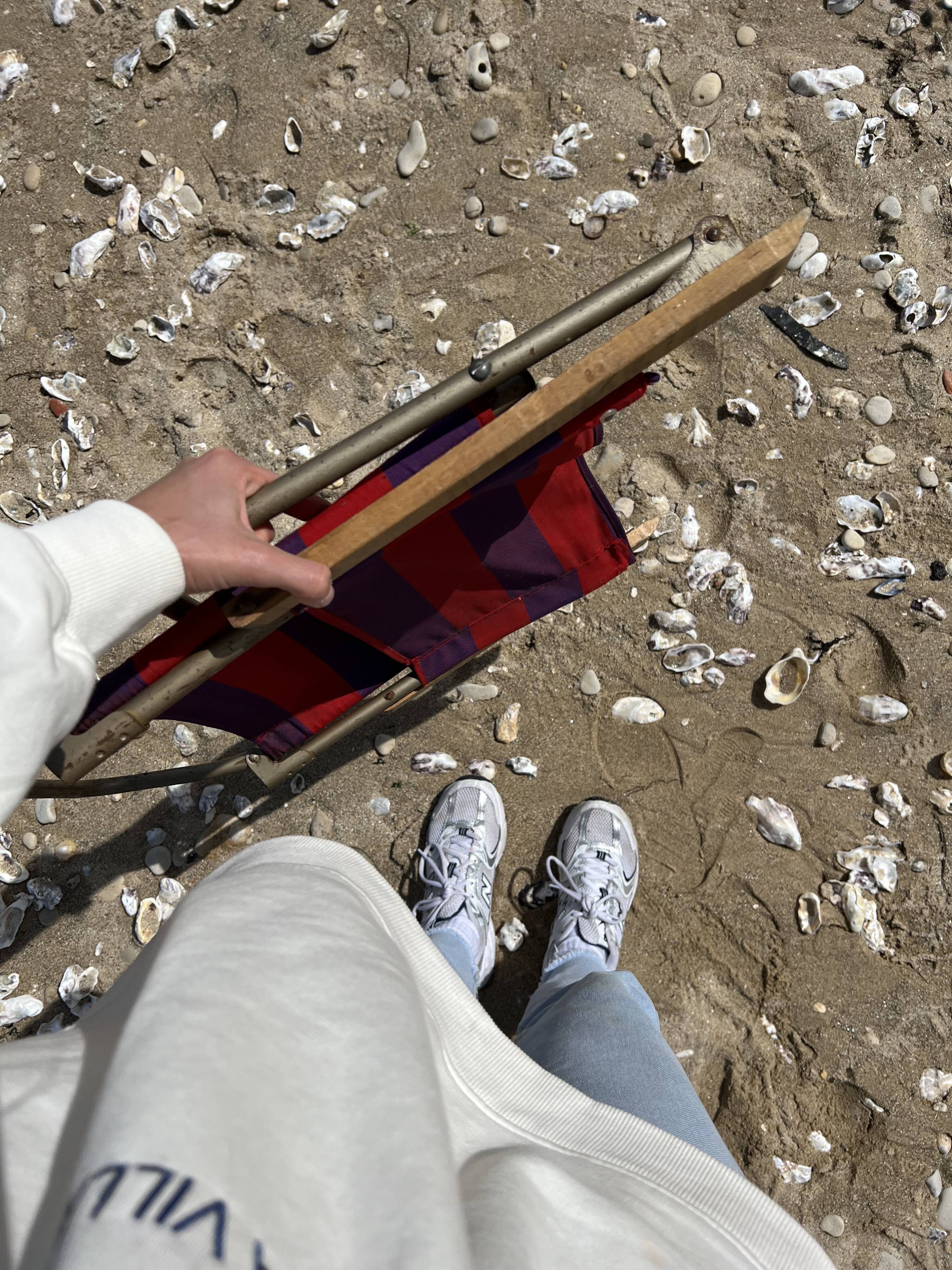 Vintage folding beach chair 1970