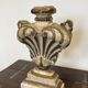 Decorative Element in Carved Wood on a Carrara Marble Base, Baroque I