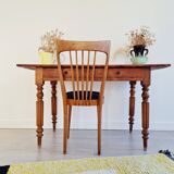 Old wooden table - two drawers