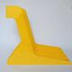 Yellow plastic vinyl racks from the 70s