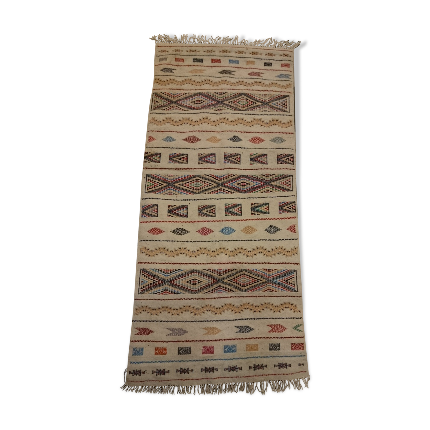 Multicolor rugs Handmade wool 160x90cm