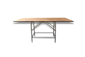 Table industrielle fer et bois