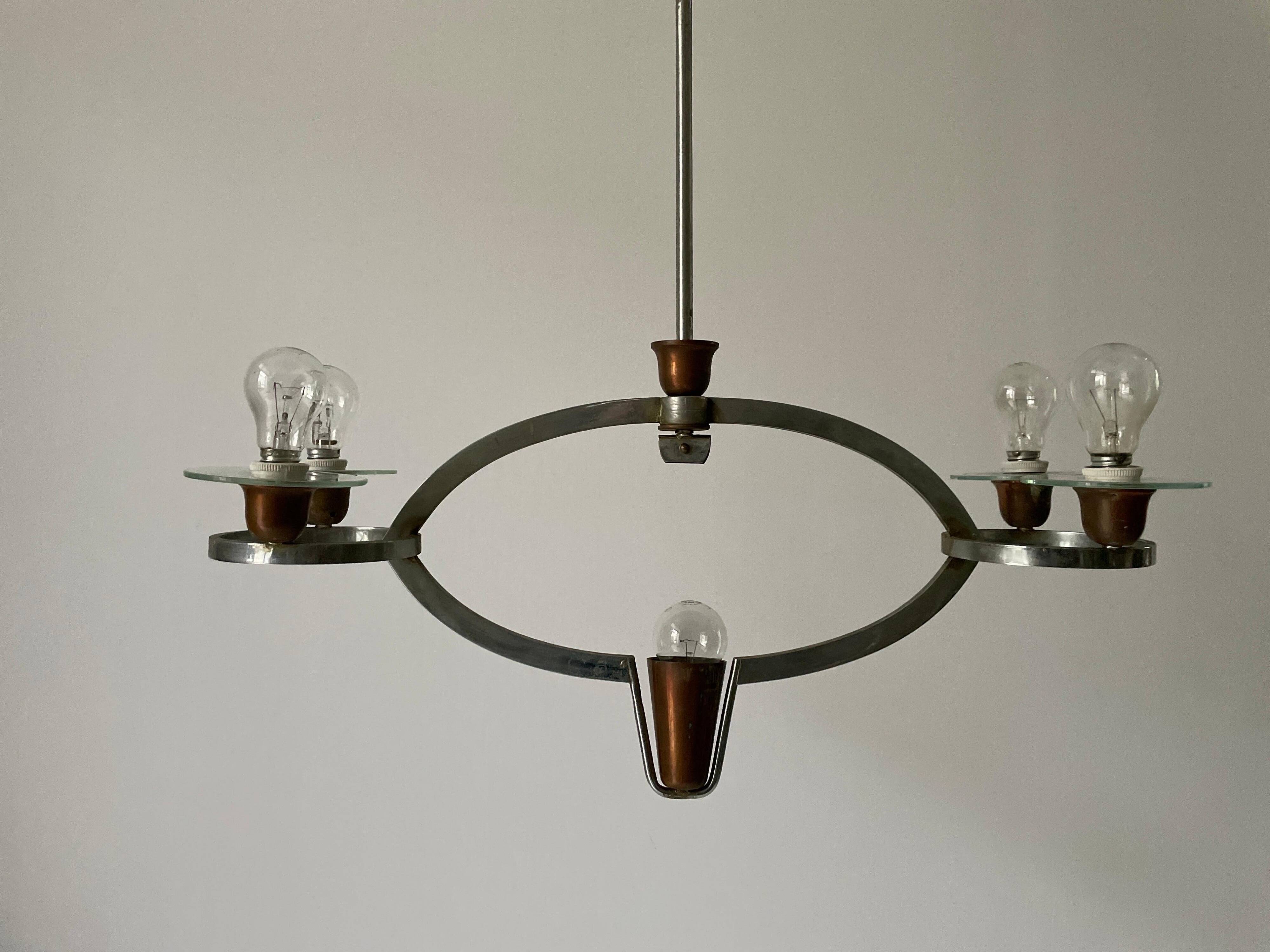Art Deco chandelier attributed to Pietro Chiesa, 1940s, Italy.