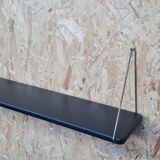 Scandinavian brass and teak shelf