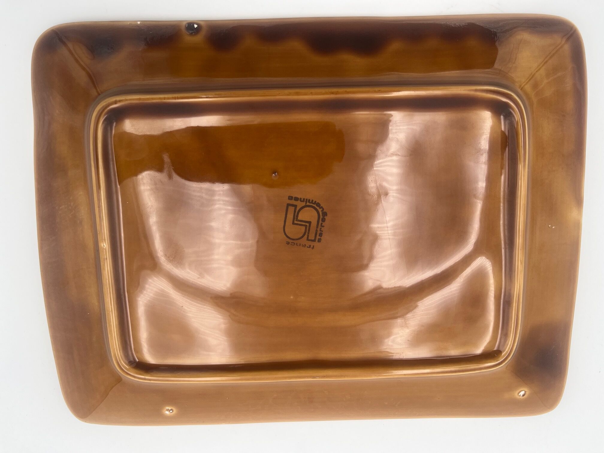 6 vintage plates in Sarreguemines slurry