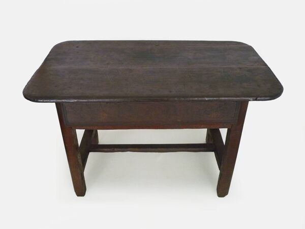 Table de travail à tiroir, table d'atelier, table à manger en bois. XVIIIème