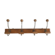 Curved coat hanger, 4 double patères