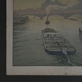 Lithograph on Chinese paper by Henri Rivière The Trocadéro