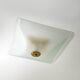 Ceiling lamp in satin glass and brass, 1970s