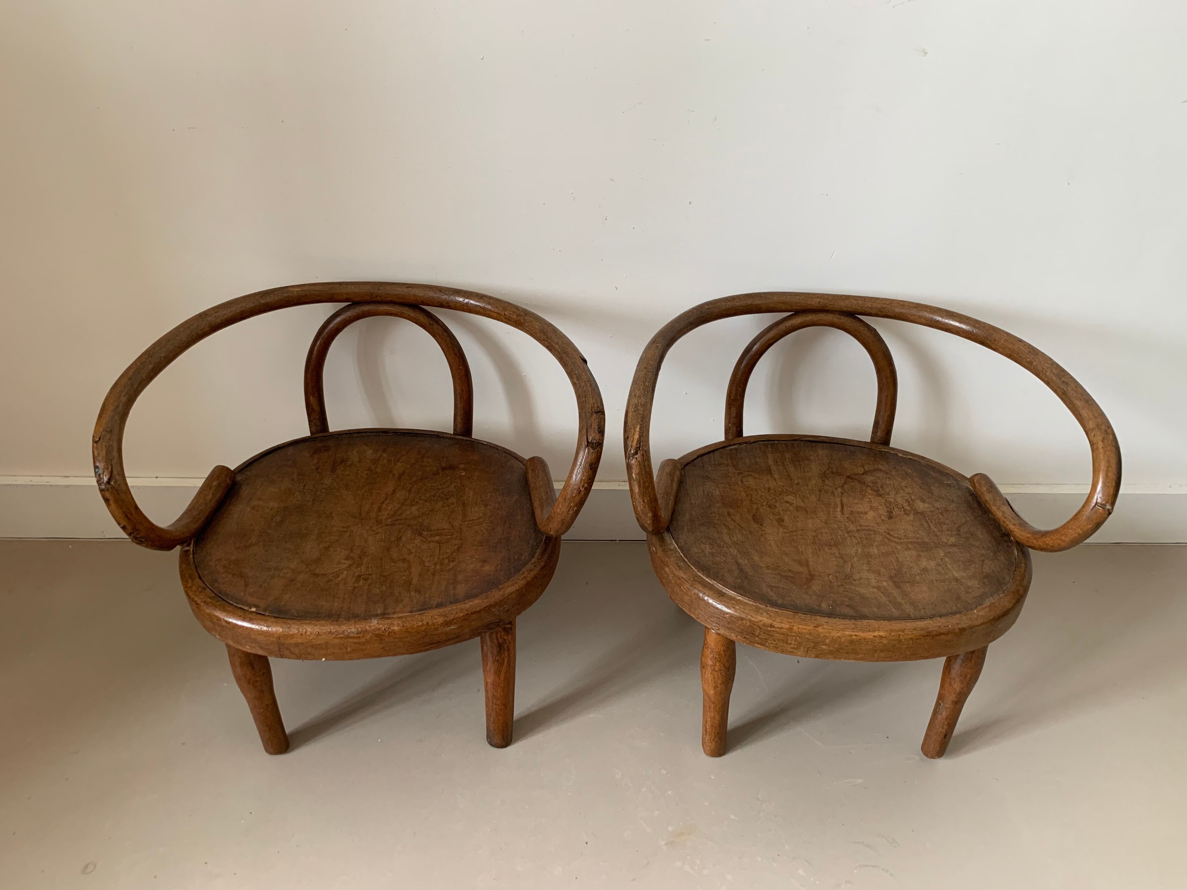 Lot de 2 fauteuils Fischel enfant ancien