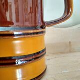 Ancienne cafetière orange et marron des années 1970
