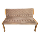 Vintage velvet bench 1970