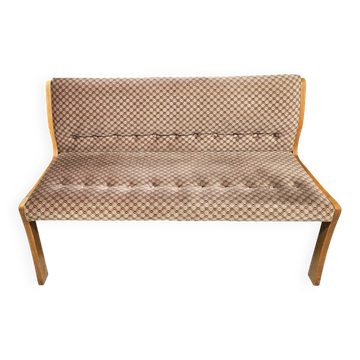 Vintage velvet bench 1970