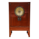 Antique red cabinet with brass details