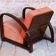 Art Deco Reclining Armchair attributed to J. Halabala for Up Závody, Czech, 1920s