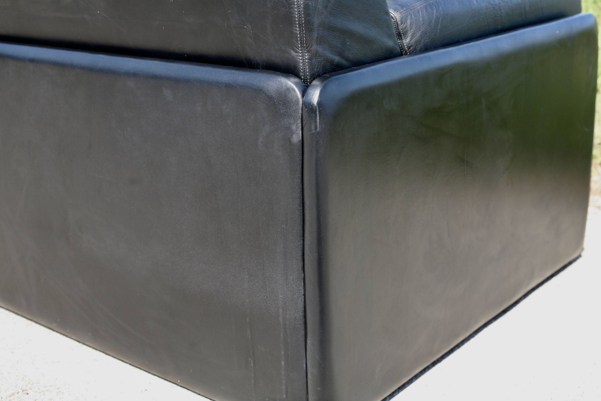 Canapé De Sede DS-76, cuir noir, modulable, Suisse, années 70