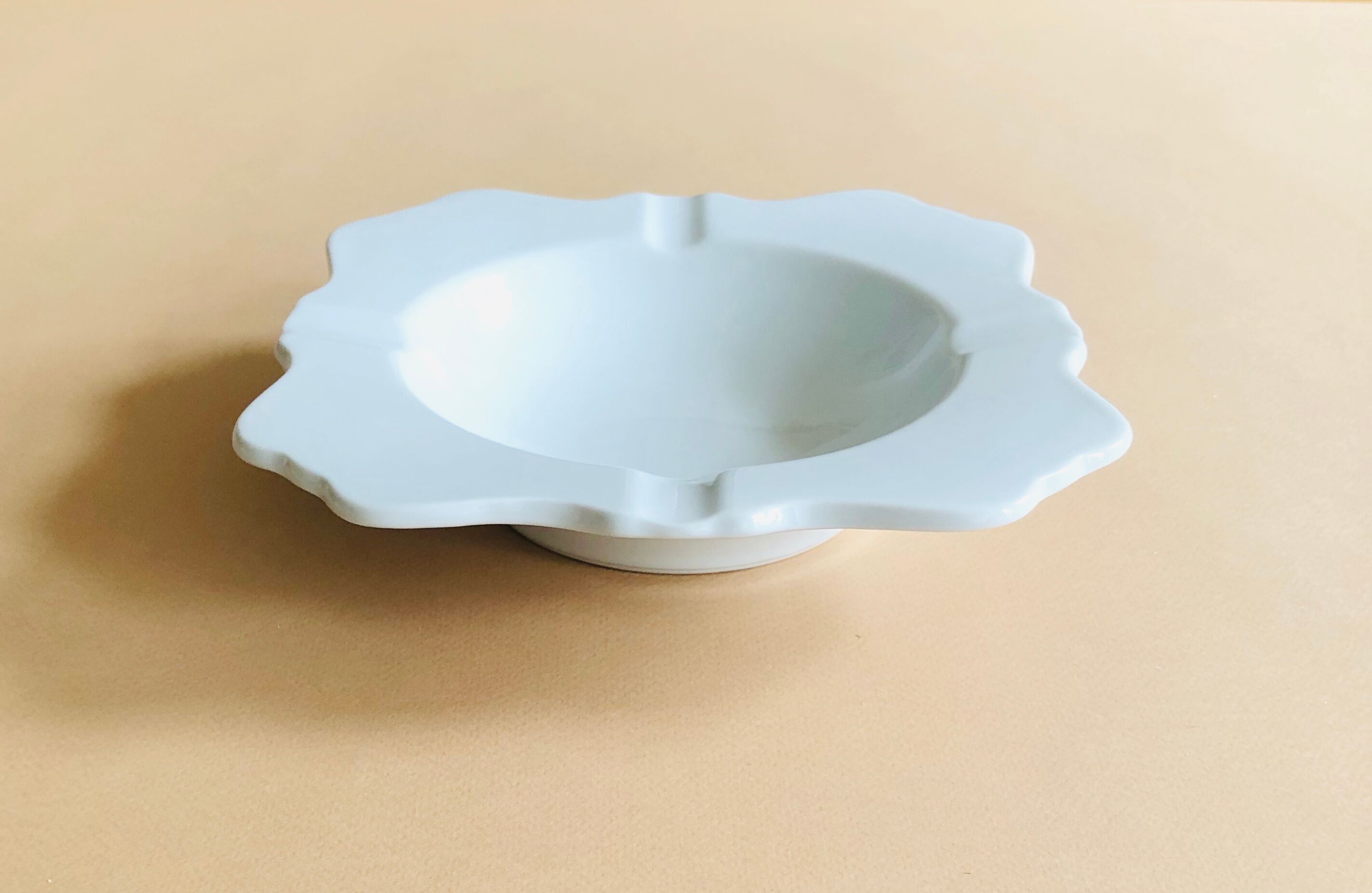 Large old limoges porcelain ashtray