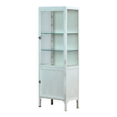 Vintage iron medical cabinet, 1950s