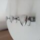 Vintage 1960s chrome wall coat rack automotive design