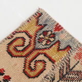 5x8 Neutral Red Beige Oushak Patchwork Rug 245x168Cm
