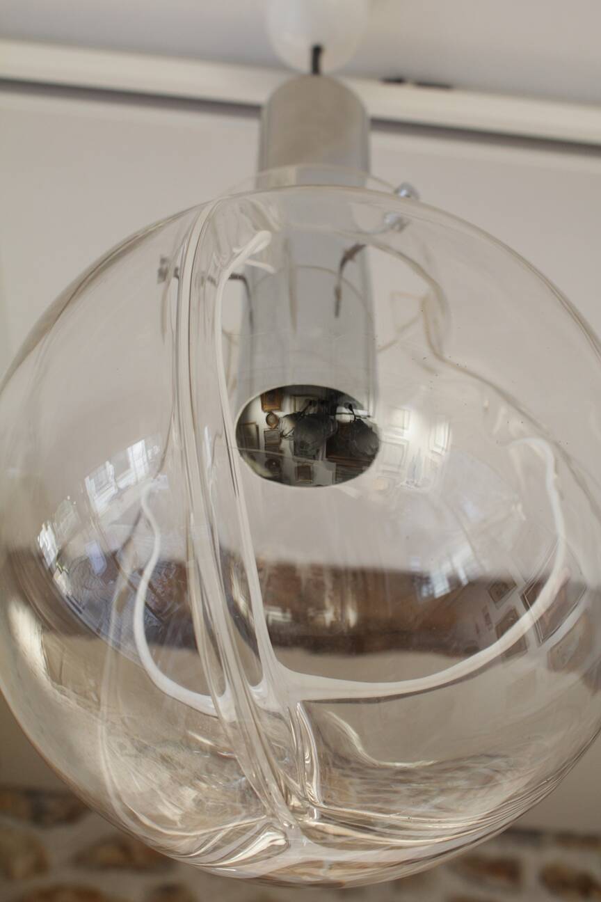 Murano blown glass pendant light 'Membrane' Toni Zuccheri 1960