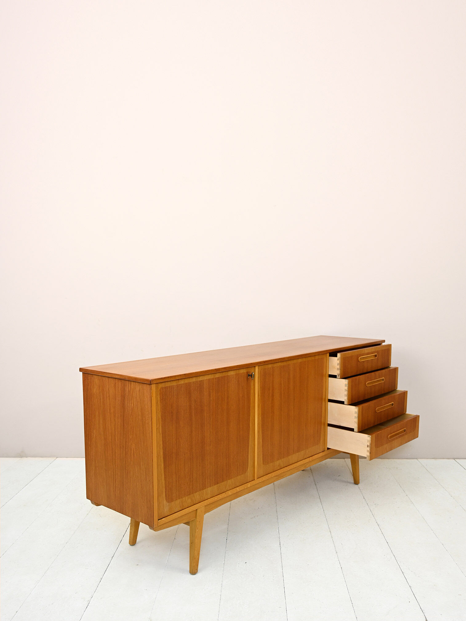 Teak and oak modernism sideboard