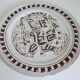 Enameled ceramic art plate, signed La Tournerie, 1960s/1970s