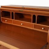 Secrétaire en teck scandinave avec tambour coulissant