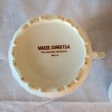 Vintage coffee set – Masse Surget Mehun – white and gold porcelain