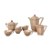 Digoin-Sarrguemines Art Deco pink and red coffee/tea set