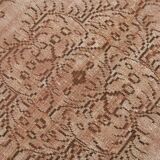 5x9 hand knotted brown vintage tapis rug, 276x160cm