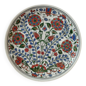 Assiette décorative motif fleurs Lindos Keramik, Grèce