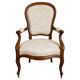 Louis-Philippe Cabriolet Armchair in Mahogany – 19th Century