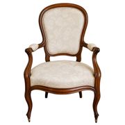 Fauteuil Cabriolet Louis-Philippe en Acajou – XIXe siècle
