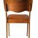 Scandinavian dining chairs, beech & leather 1960