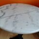 Marble and cast iron bistro table