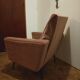 Fauteuil vintage velours vieux rose