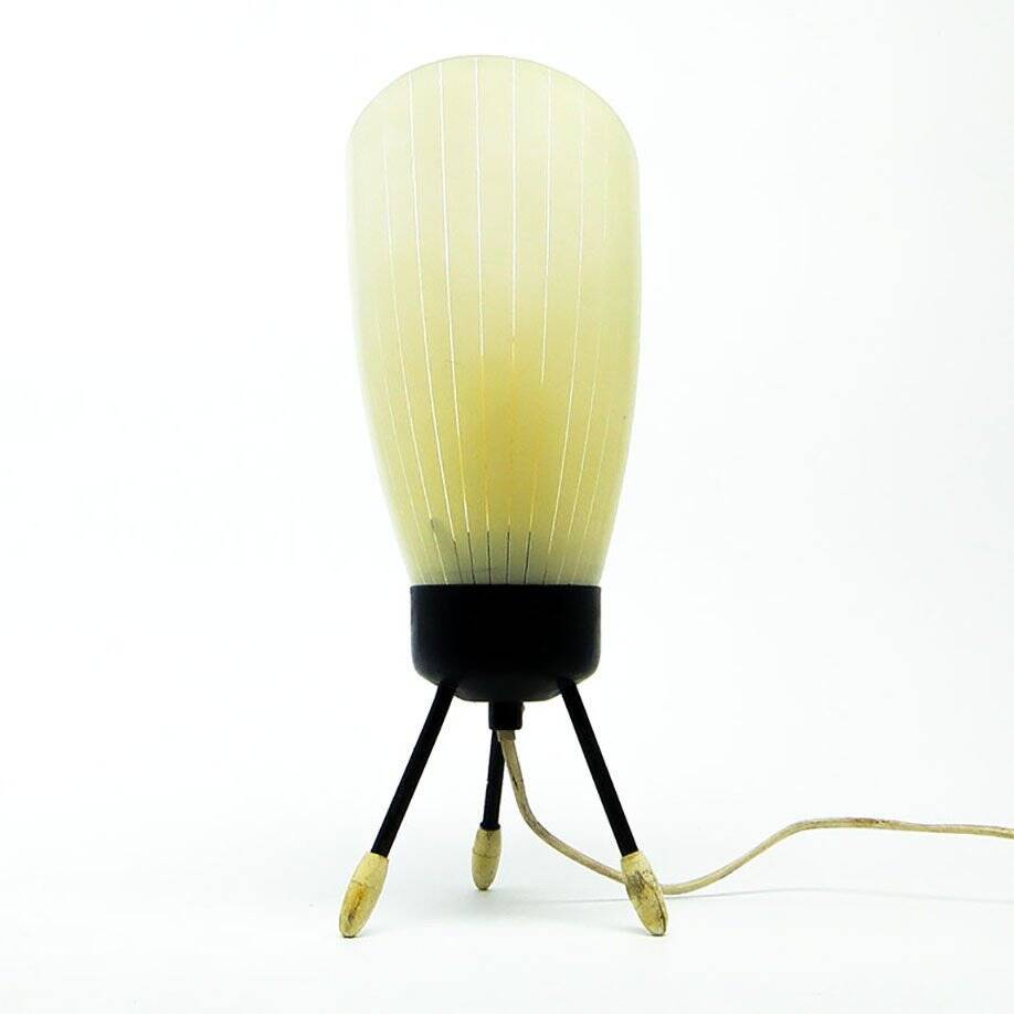 Pop art glass bedside lamp, Poland, 1960s