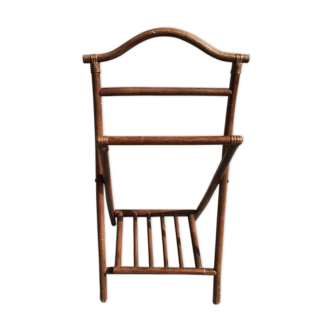 Bamboo folding valet stand