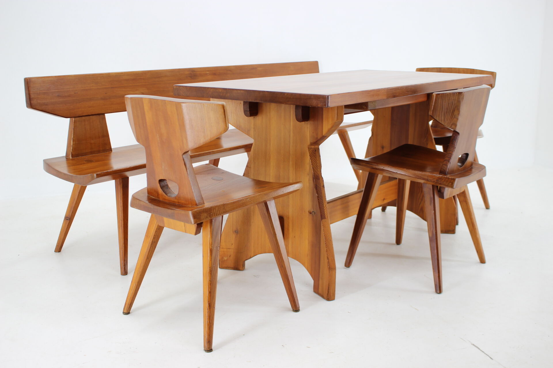 1960s jacob kielland-brandt dining set for i. christiansen, denmark