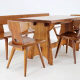 1960s jacob kielland-brandt dining set for i. christiansen, denmark