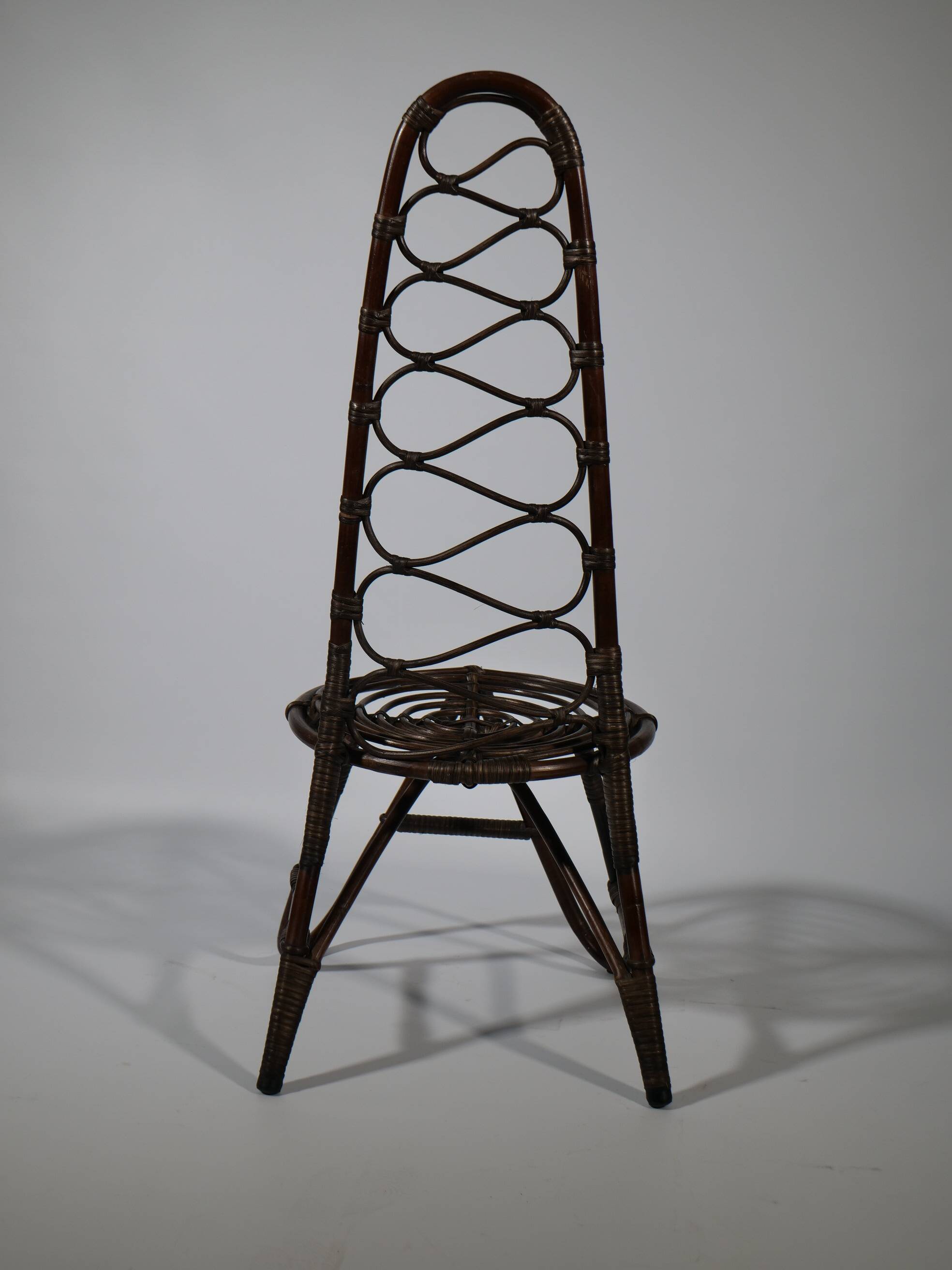 Chaise Haute en Bambou par Dirk Van Sliedrecht pour Rohe Noordwolde, 1950s