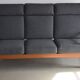 High-back mid century sofa Danish Juul Kristen, Reupholstered in Kvadrat