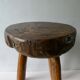 Stool in raw wood