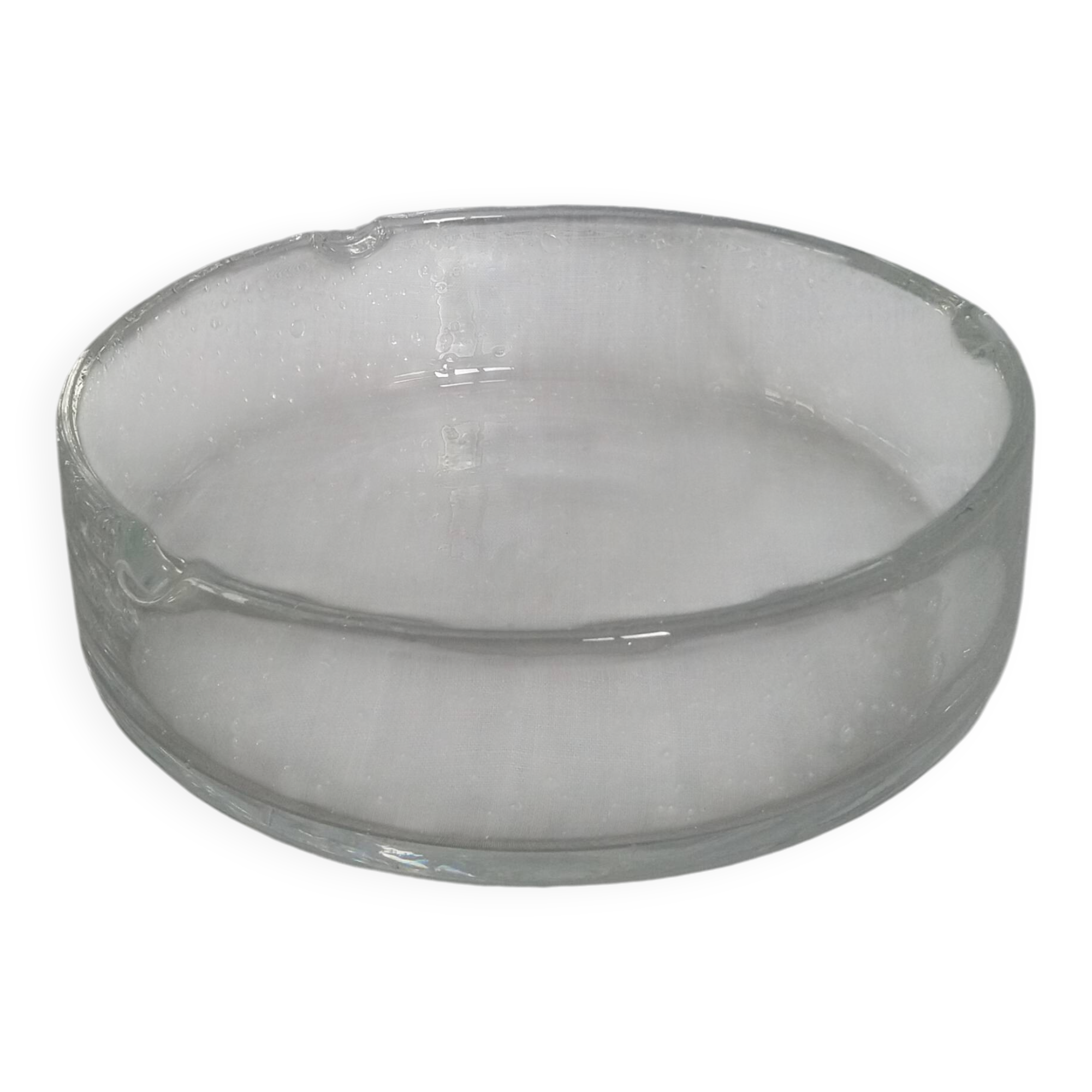 Cendrier ou vide-poche en verre bullé artisanal