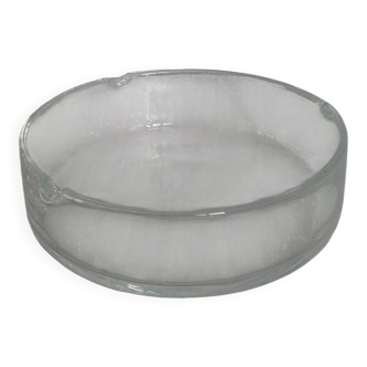 Handcrafted bubble glass ashtray or catchall.