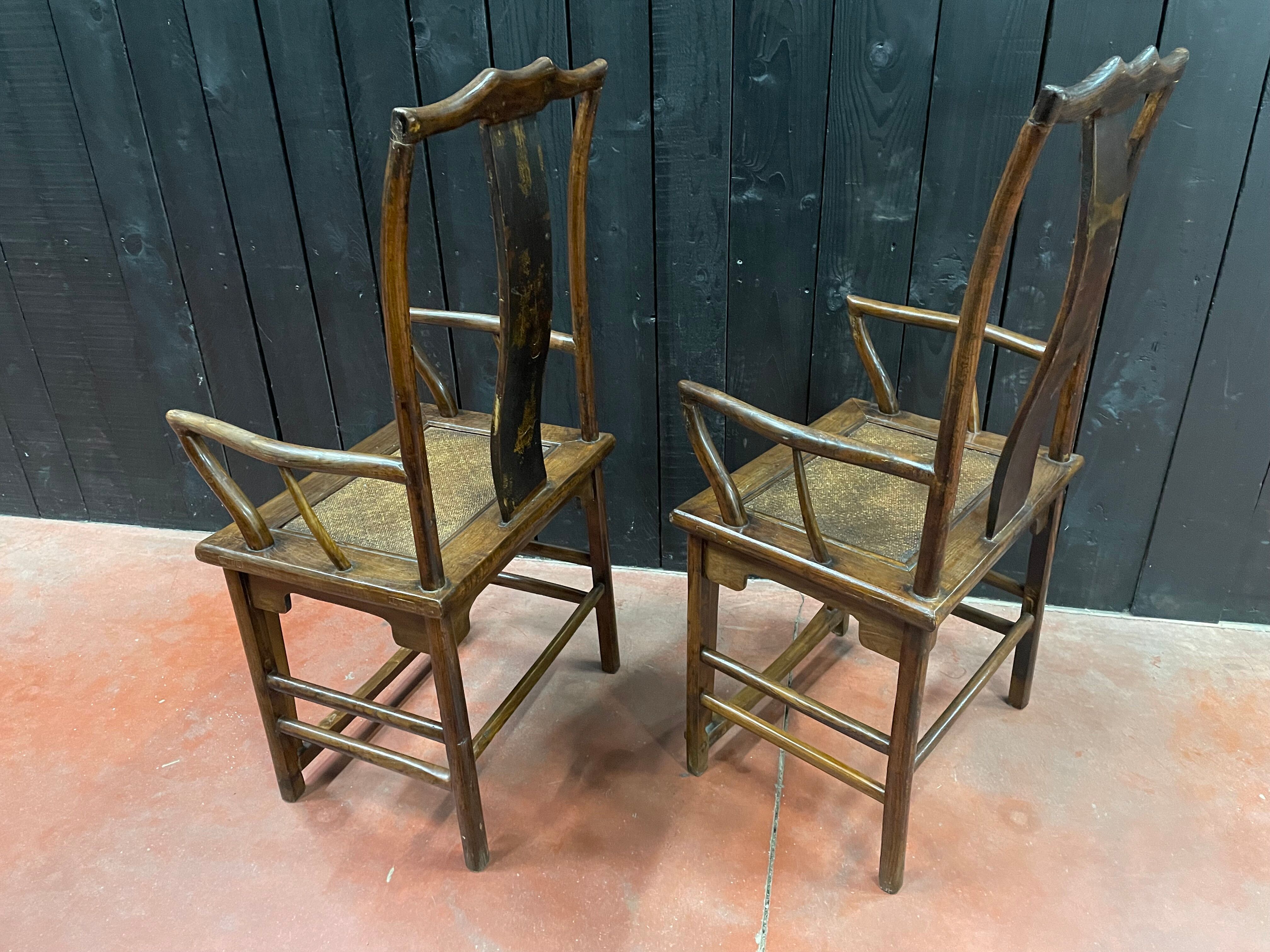 Pair of 19th century dignitary armchairs
